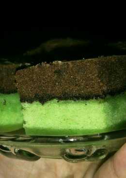 Brownis Kukus Coklat Pandan