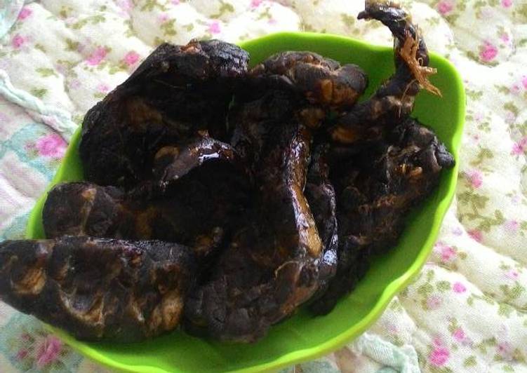 resep lengkap untuk Paru sapi (hati ampul) khas masakan padang