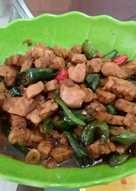 Tumis / Oseng-oseng Ayam, Tempe, Cabe Hijau