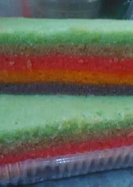 Steamed cake rainbow