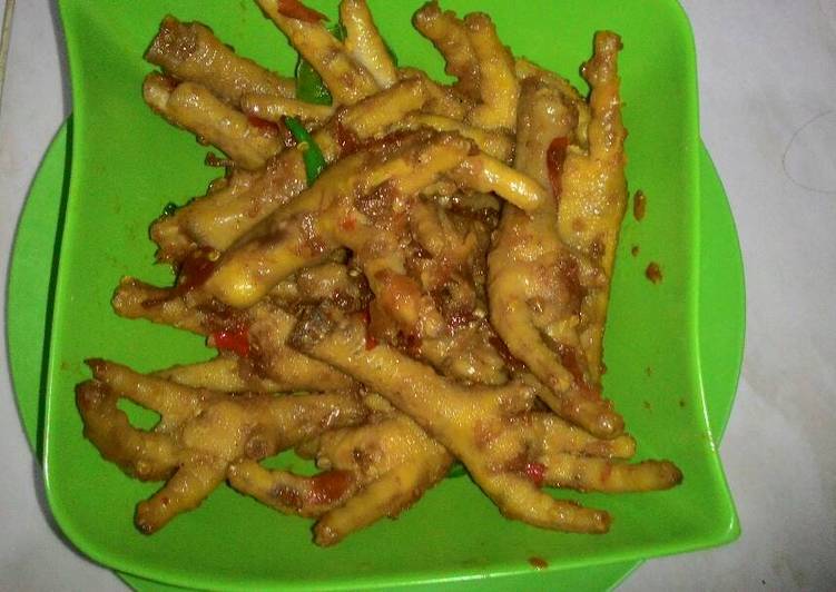 resep lengkap untuk Ceker kecap pedas (simpel ala anak kos)