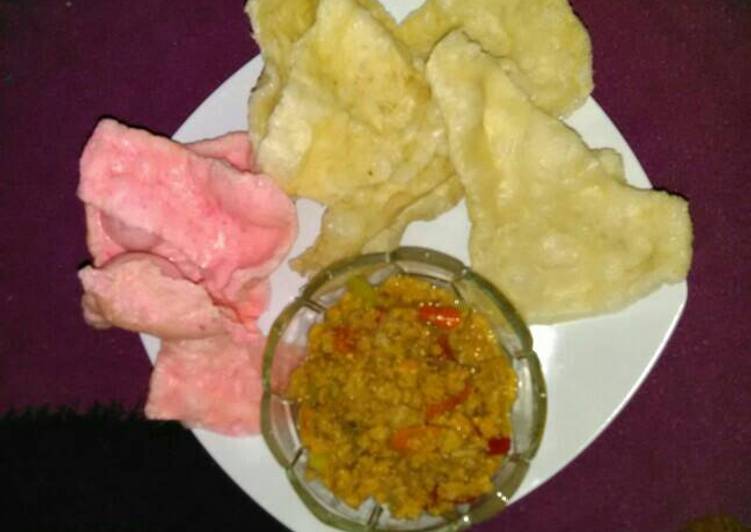 resep Kerupuk Mares sambel oncom