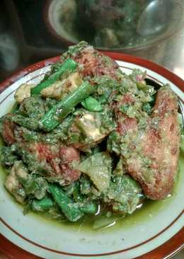 Chicken wings lado mudo/cabe ijo with tahu&buncis