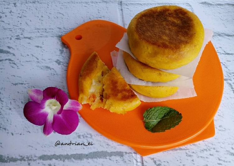 cara membuat No Oven Pumpkin Buns (Eggless)