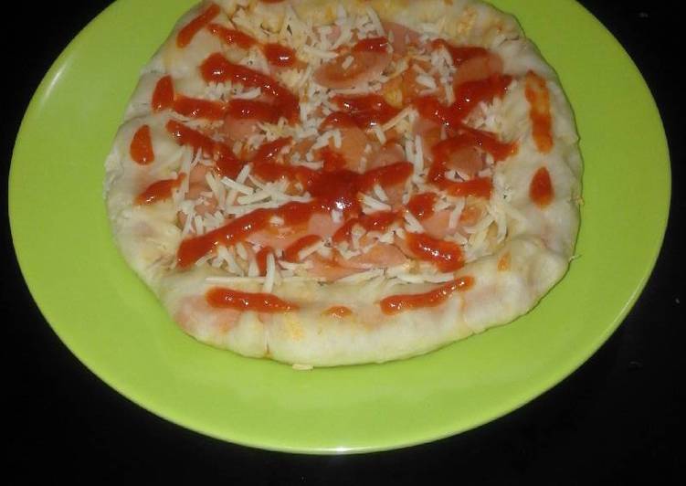 resep masakan Crispy Pizza Teflon Homemade