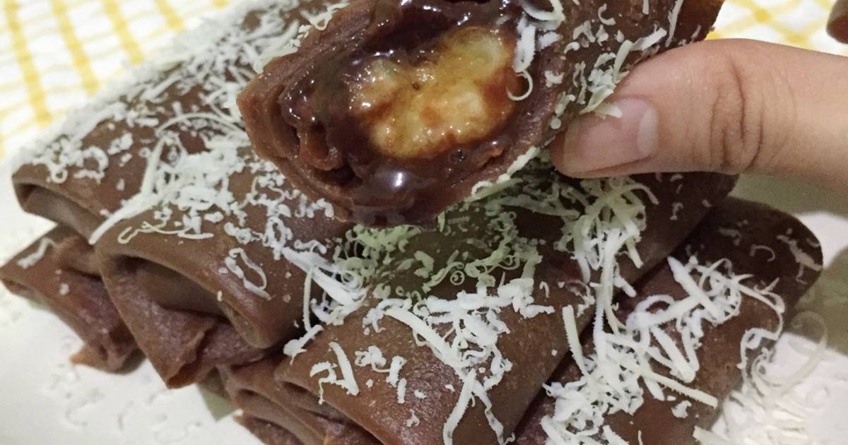 Resep Dadar Gulung Coklat Pisang Nutella