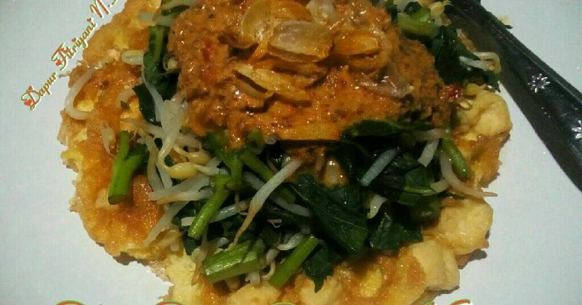 Hasil gambar untuk gambar lontong tahu oser pecel