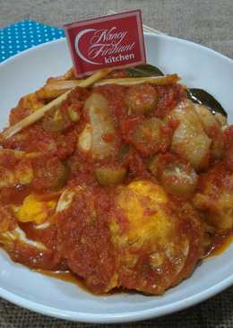Ayam Telur Tahu Asam Pedas
