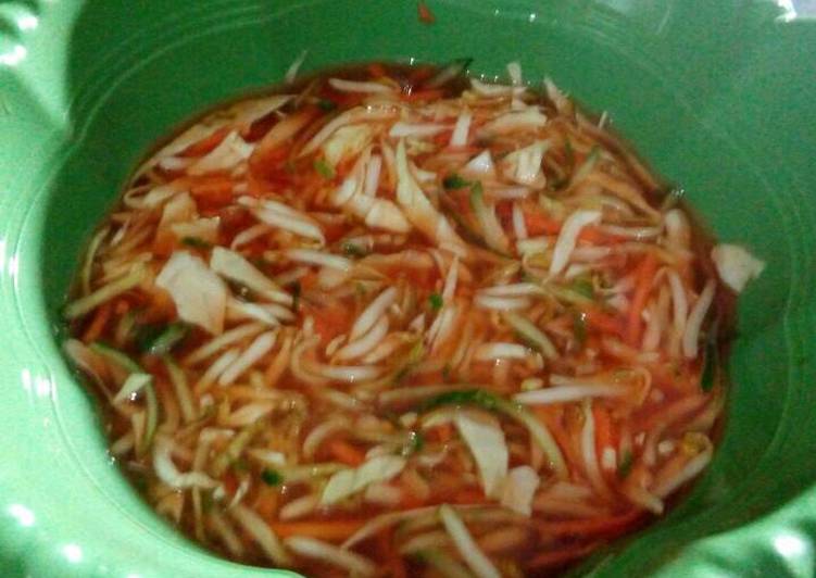 bahan dan cara membuat Asinan sayur seger