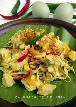 Tumis Sayur dan Putih Telur Asin Brebes