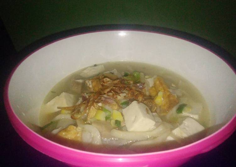cara membuat Sup Tahu Baso Campur