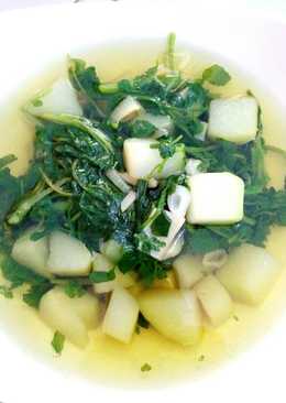 Sayur bening labu siam dan selada