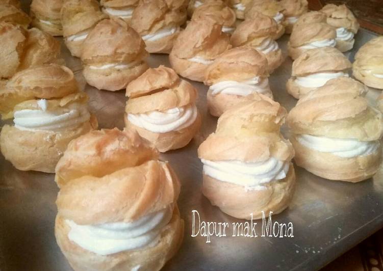 Resep Soes isi butter cream vla