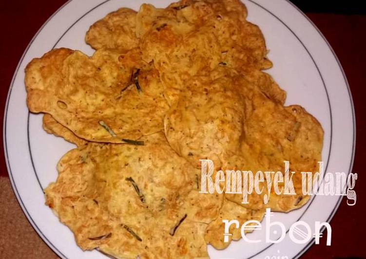 cara membuat Rempeyek udang rebon asin