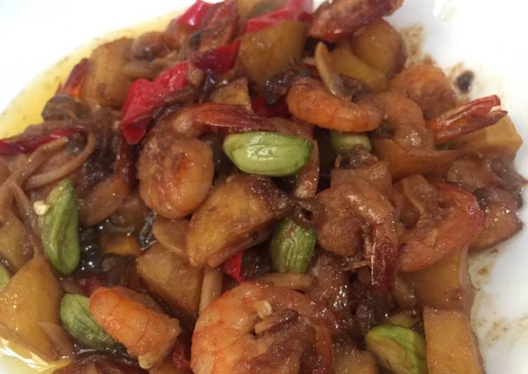 resep Oseng udang pete