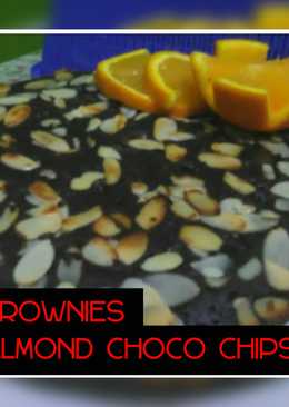 Brownies panggang teflon almond n choco chips