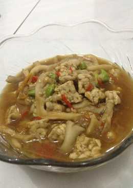 Semur tempe, jamur, pete No Kompor (magic com only)