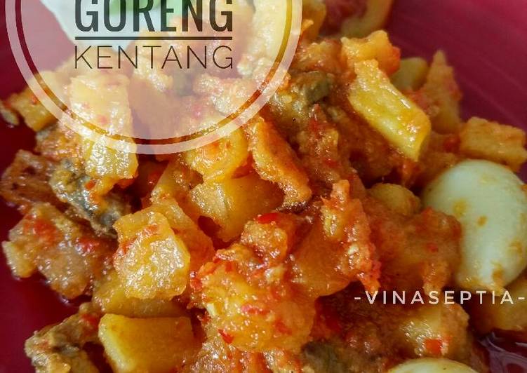 bahan dan cara membuat Sambel Goreng Kentang Ati+ telur puyuh