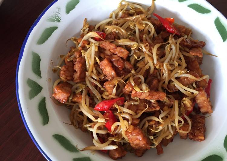 gambar untuk resep makanan Tumis toge tempe pedas manis