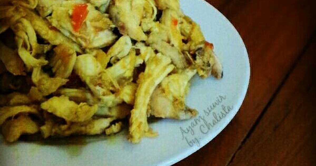 Resep Ayam suwir pedes mantap ala Chalista