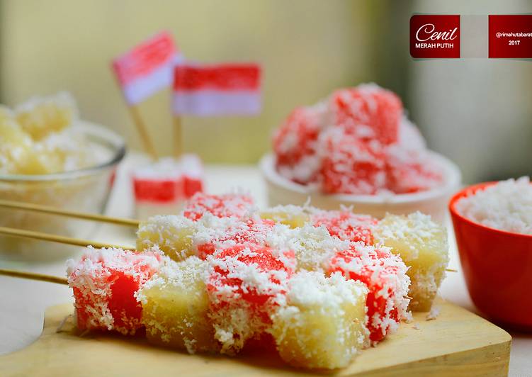 resep makanan Cenil Singkong Merah Putih