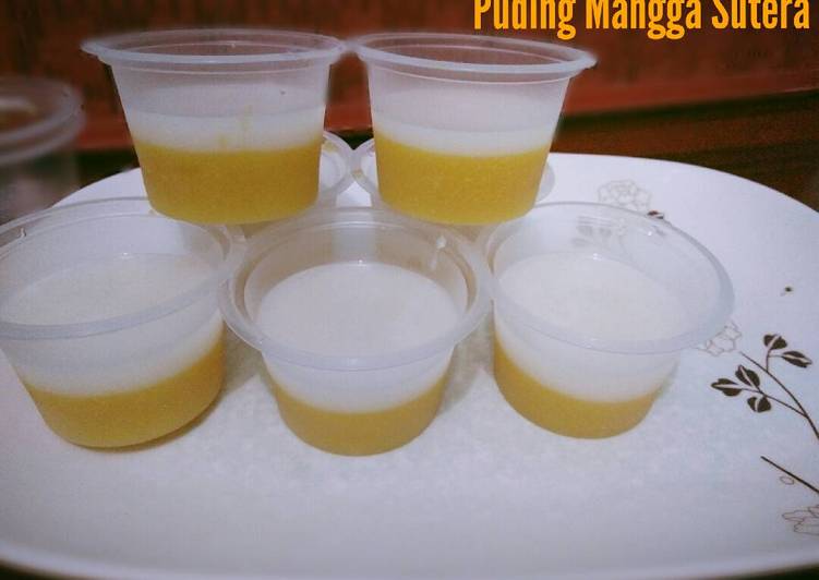 resep lengkap untuk Puding Mangga Sutera