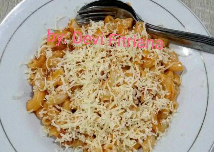 gambar untuk resep Makroni kornet keju saus homemade