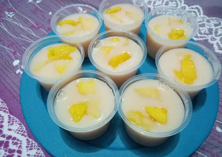 resep makanan Silky Puding Mango