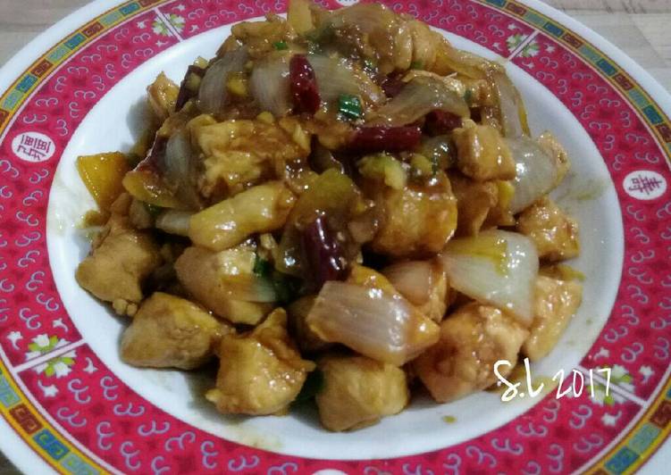 bahan dan cara membuat Kungpao Chicken