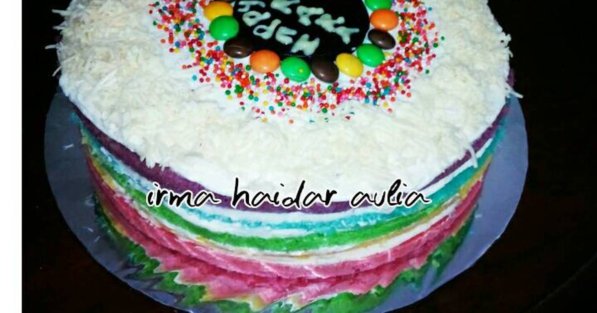 Resep Rainbow cake