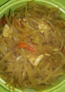 Tumis pepaya muda pedas