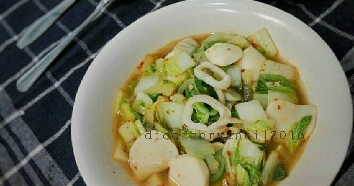 981 resep  sawi tumis seafood  enak dan sederhana Cookpad