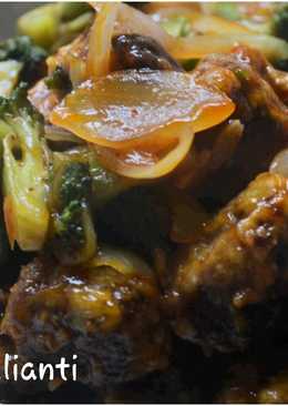 Ikan tongkol brokoli saus asam manis