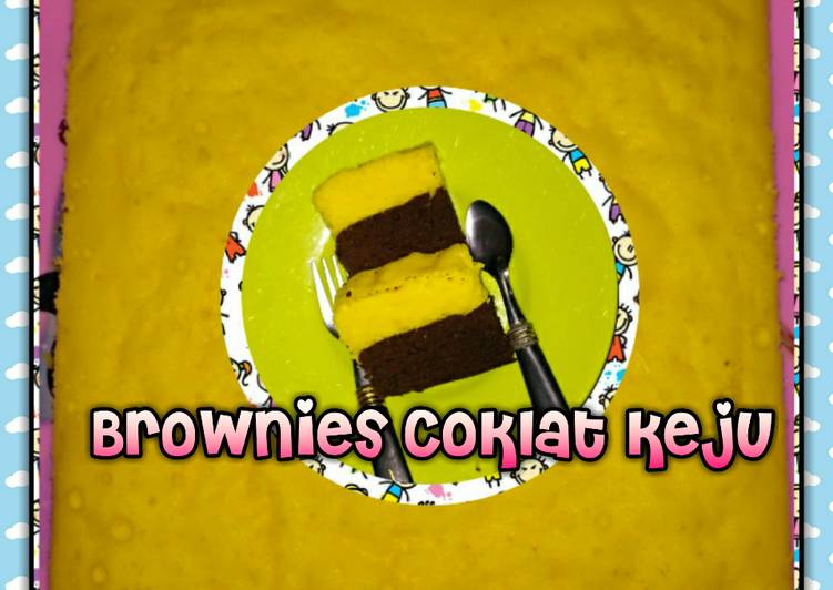 bahan dan cara membuat Brownies Coklat Keju