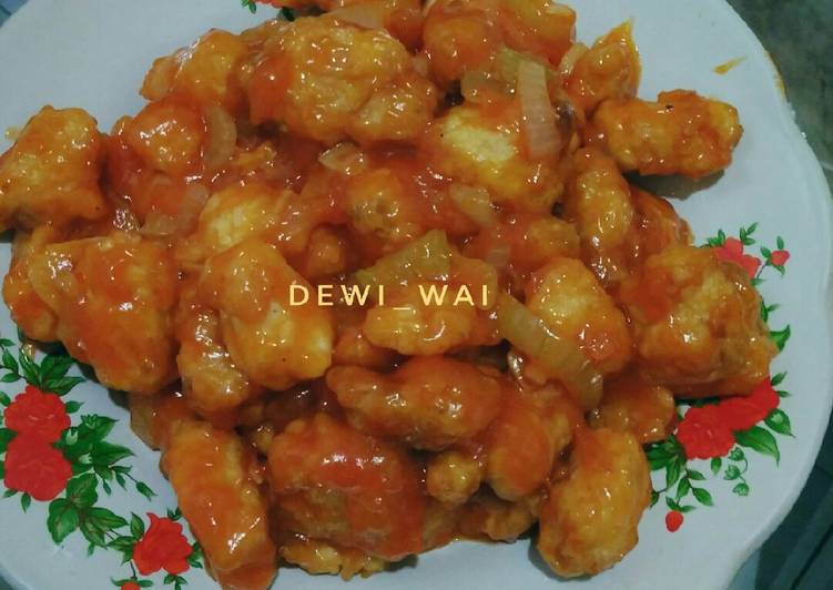 Ikan Tenggiri Goreng Tepung Saus Asam Manis Ikan Tenggiri Goreng Tepung Saus Asam Manis