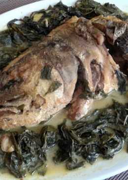 Gulai ikan daun singkong