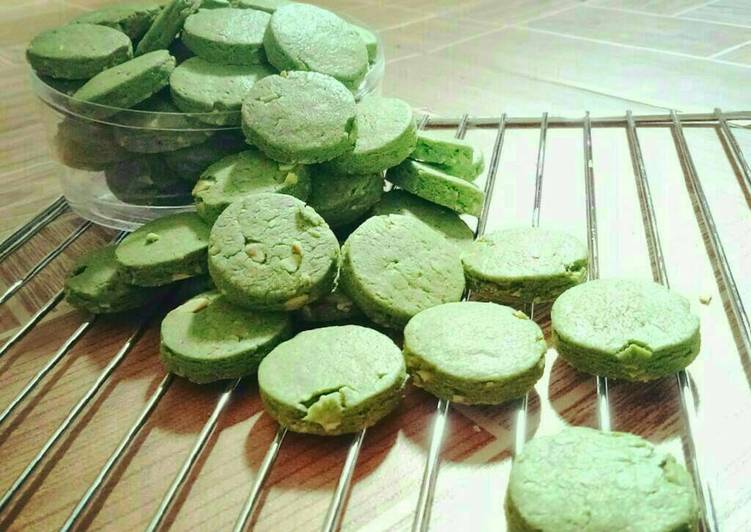 cara membuat Greentea Cookies