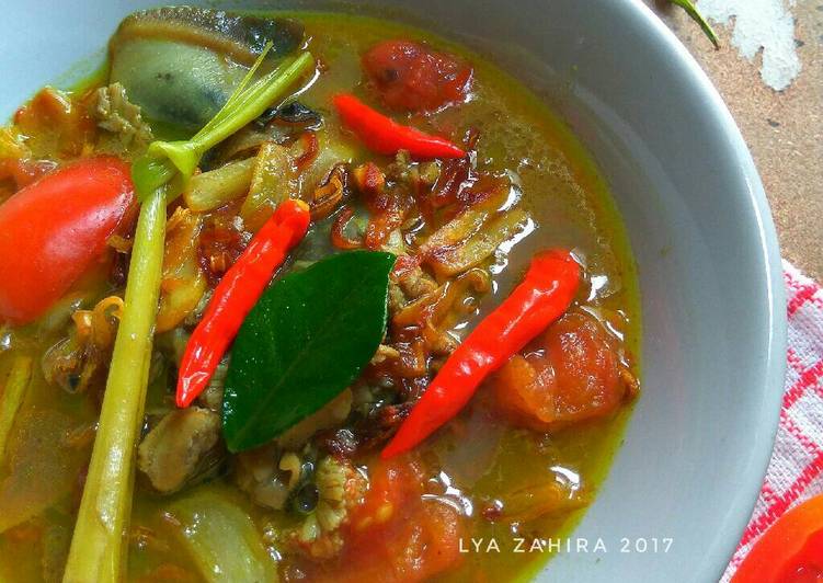 cara membuat Kerang Tude Kuah Asam Pedas