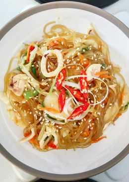 Seafood Korean Glass Noodle (Seafood Japchae)