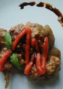 Cilok goreng kuah kacang