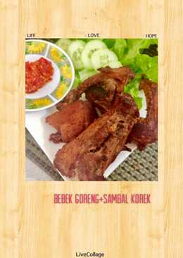Bebek goreng dan sambel korek