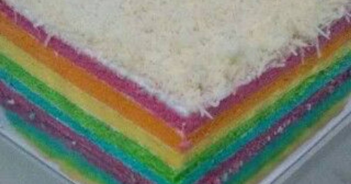 Resep rainbow cake kukus