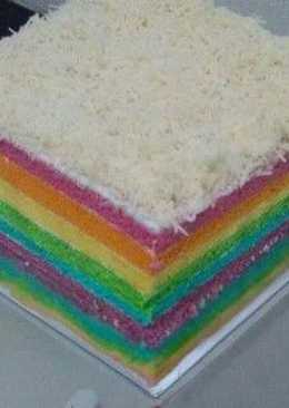 Rainbow cake kukus