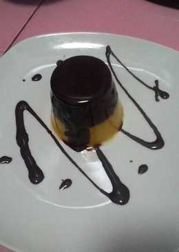 Puding mangga lapis coklat