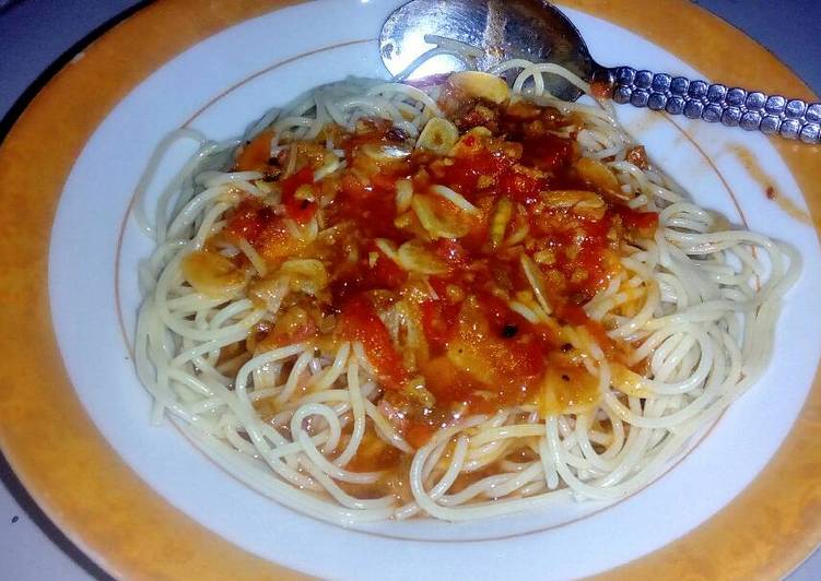 resep Spaghettie saos bolognes rumahan gak pakek ribet