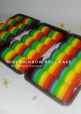 Mini Rainbow Roll Cake