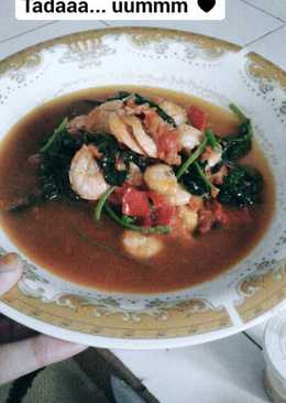 Udang Bayam asam manis