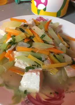 Sayur bening labu siam wortel