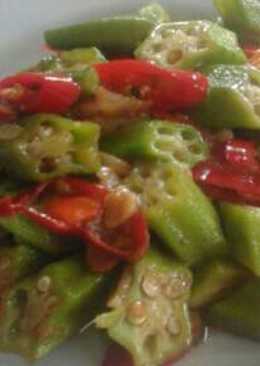 Tumis Okra saus tiram