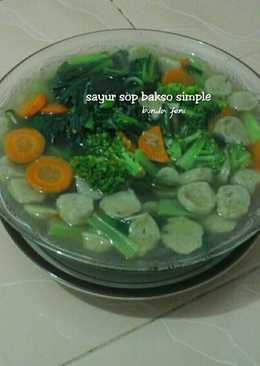 Sayur sop bakso simple